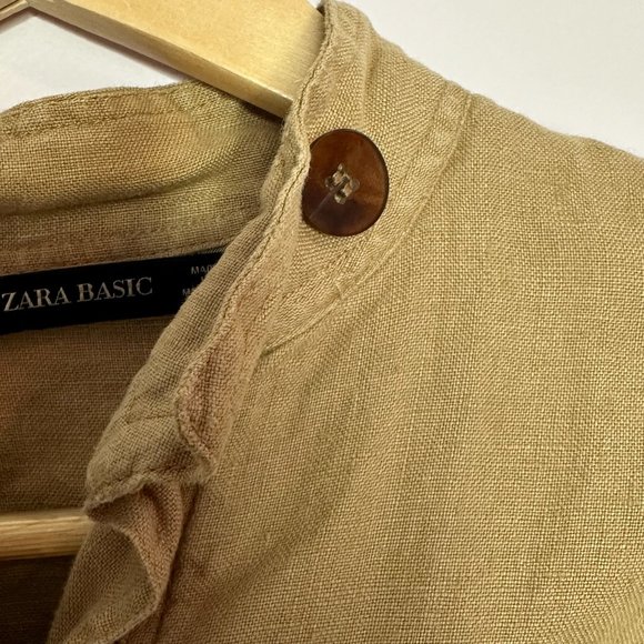 ZARA Jacket Utility cargo safari Tan Khaki Pocket Cropped XS - Picture 6 of 12